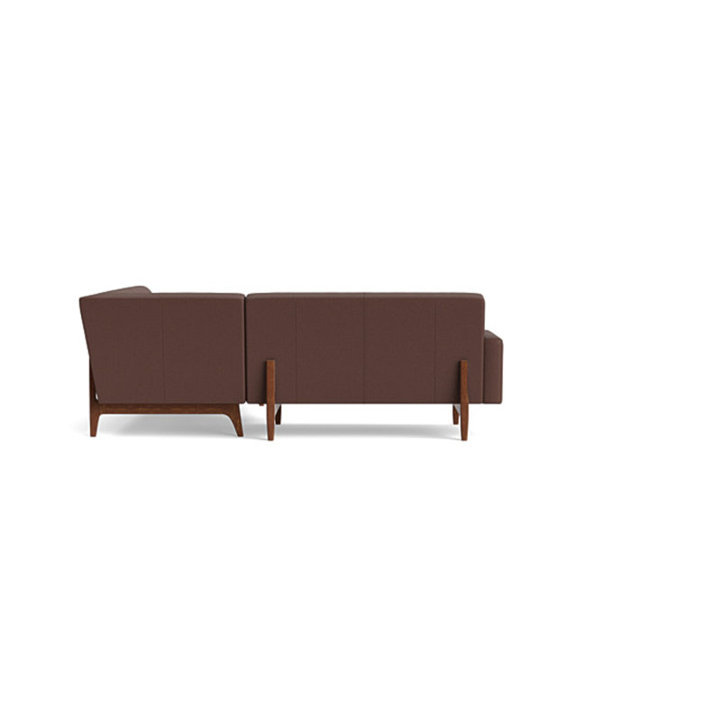 Tyler Sectional, Right Hand Facing, Leather - Deep Blue