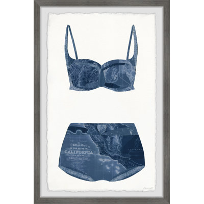 Rétro style maillots de bain - Cadre photo, impression sur papier