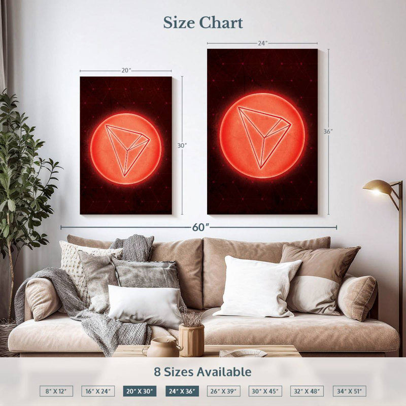 Kerner Cryptocurrency Tron Logo, 36" H x 24" W