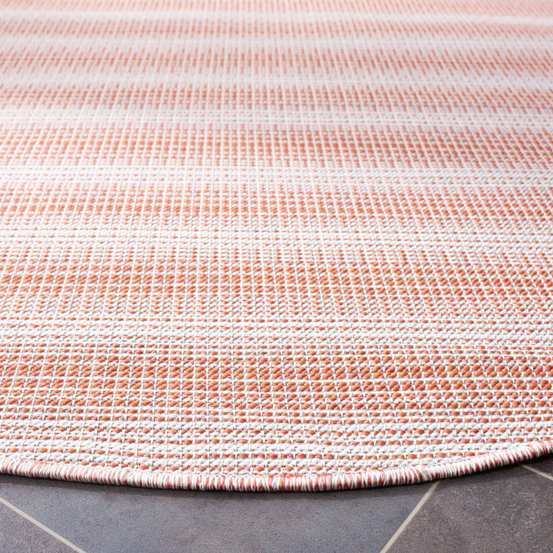Trexler 231 Area Indoor/Outdoor Area Rug In Terracotta, Round 6'5"