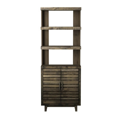 78 Inch Bookcase - Charcoal Finish No Assembly Home Idea High Office Concept