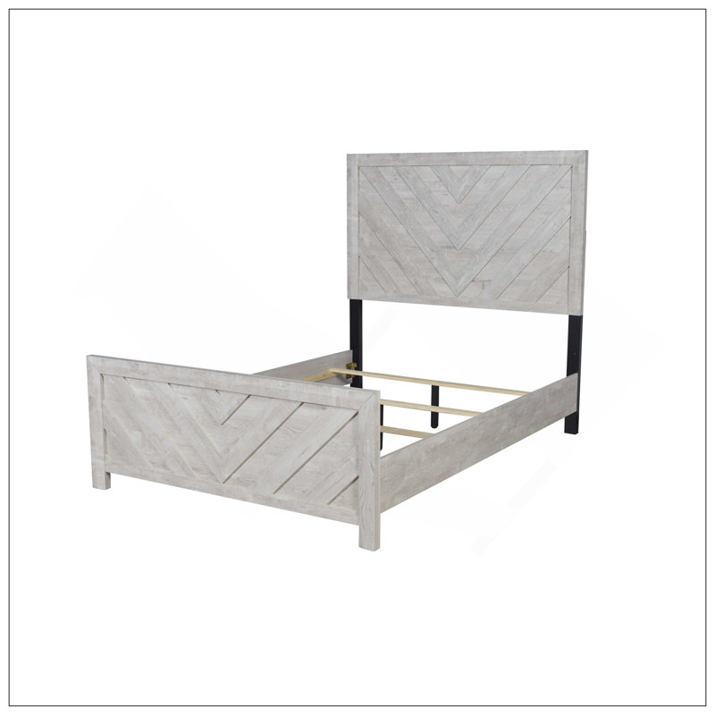 Lit de style moderne en bois naturel, Double