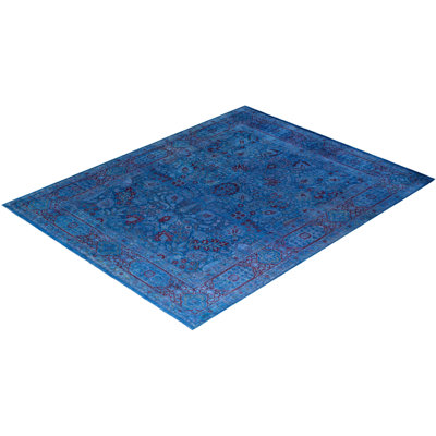 Zeringue One-of-a-Kind 8' 1" X 10' 3" New Age Wool Area Rug Blue