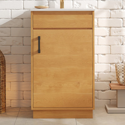 Meuble-lavabo simple 20 po avec plateau en céramique Rebecca