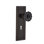 Mission Plate with Decorative Keyhole and Crystal Black Door Knob