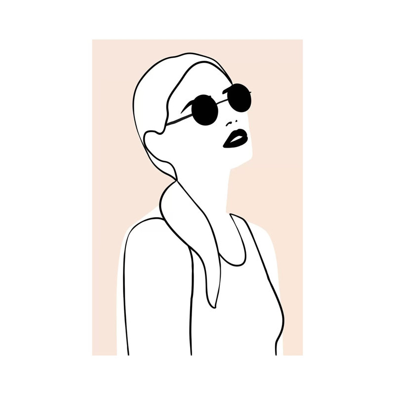Femme by Blek Prints - Wrapped Canvas Print, 30.48cm H x 20.32cm W x 1.91cm D