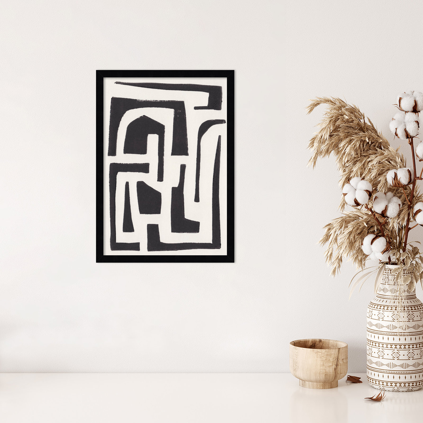 Neighborhood Print by Alisa Galitsyna, 21" H x 15" W x 1" D, Black
