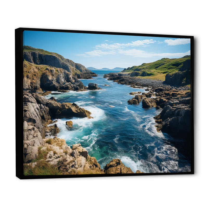 Canada Terre-Neuve Canada - impression sur toile, Cadre flottant noir, H 30 po x l 40 po x P 1,5 po