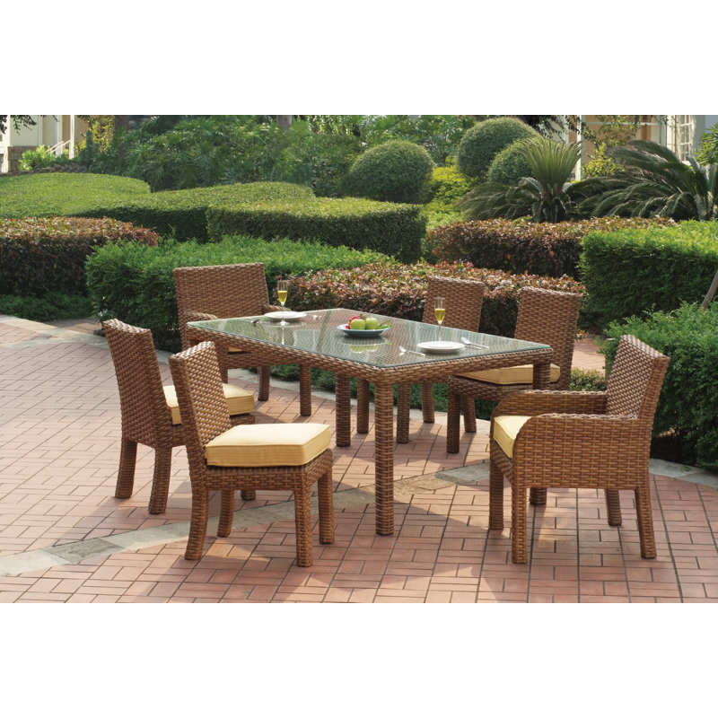 Ensemble repas 7 pièces avec coussin Java, Sunbrella® ‑ Dupione péridot