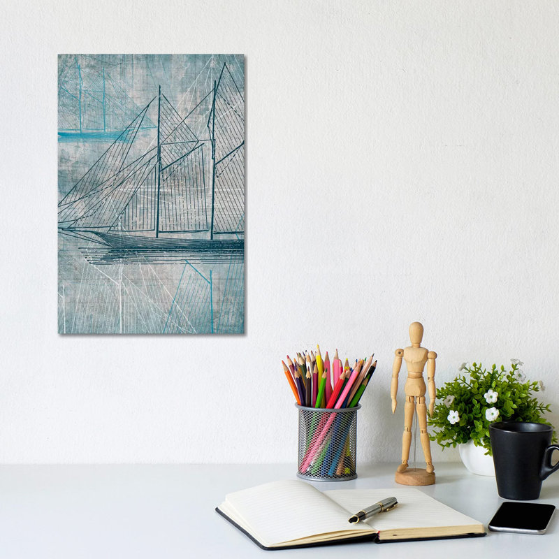 Daniela's Sailboat III 1 Piece Wrapped Canvas Wall Art, 20.32 cm H x 30.48 cm W