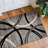 Devonshire Abstract Gray/Black/Ivory Area Rug-1670106090
