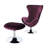 Upholstered Accent Chair with Ottoman-121933276