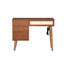 Coiffeuse en bois de noyer avec 4 tiroirs, charge et tabouret