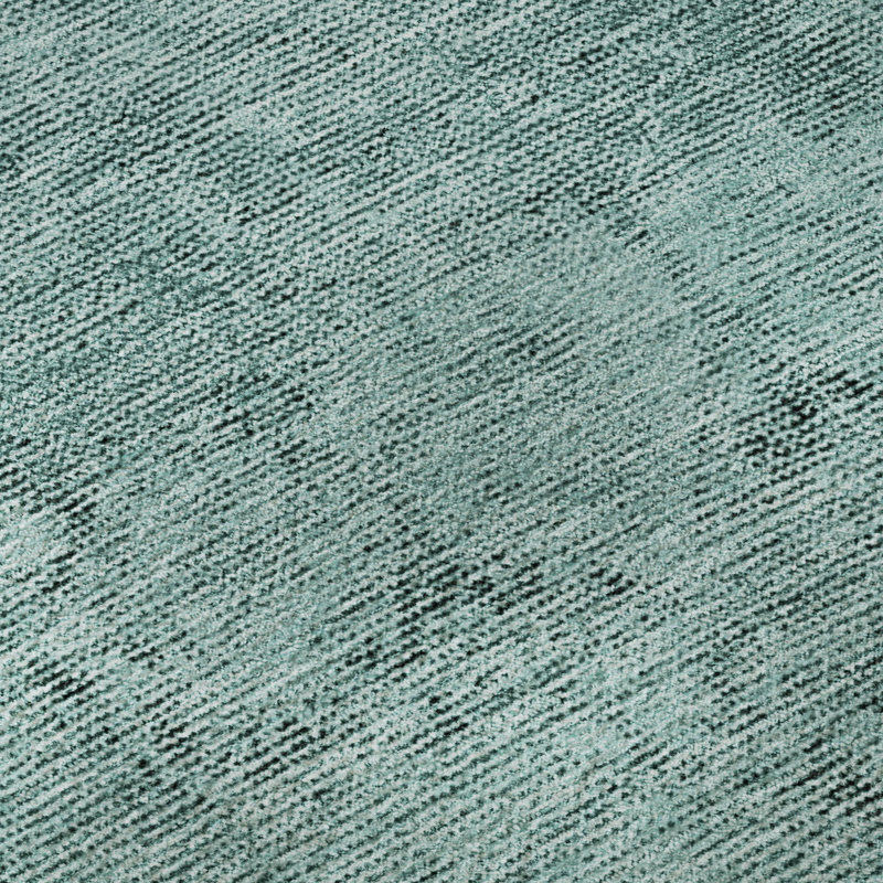 Premium Machine Washable Kiyondrea Teal Rug, Rectangle 9' x 12'