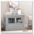 Dog Crate End Table with Triple Doors