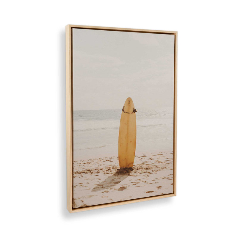 «Solitaire Surf», reproduction sur toile, Cadre américain en érable flottant, H 36,75 po x l 24,75 po x P 1,75 po
