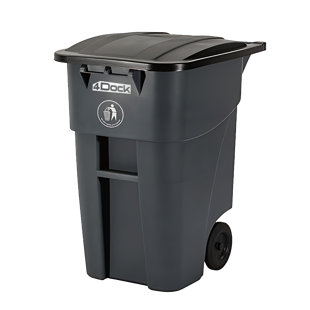 Trash Can with Wheels - 52 Gallon