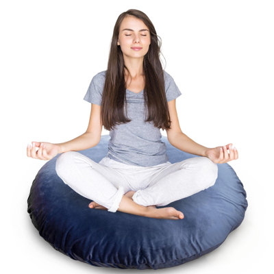 Extra Large Floor Pillow, 32" Round Meditation Cushion, Oversized Yoga Pillow & Floor Cushions For Adults, Floor Pillows For Sitting, Meditation, And