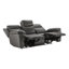 Canapé inclinable électrique en cuir véritable de 88,2 po de large Kenol avec appui-tête réglable-114572862