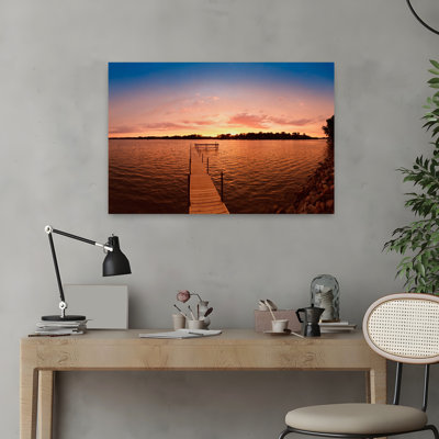 Pier In A Lake Lake Minnetonka Minnesota Usa Abstract Contemporary Landscape Nature Art