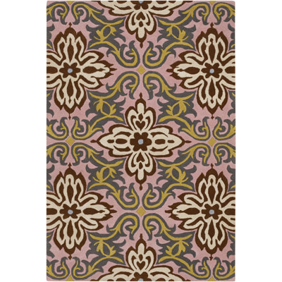 Tapis gren/rose temple area Burchell