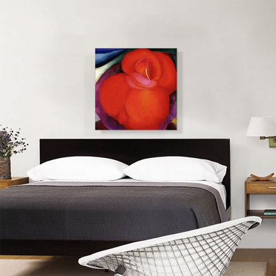 «Red Flower 1919» par Georgia O-Keeffe, reproduction d'art sur toile tendue