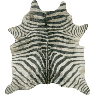 Zebra Print Rug 6.2 X 7 Ft Faux Zebra Hide Area Rug For Living Room Bedroom Kitchen