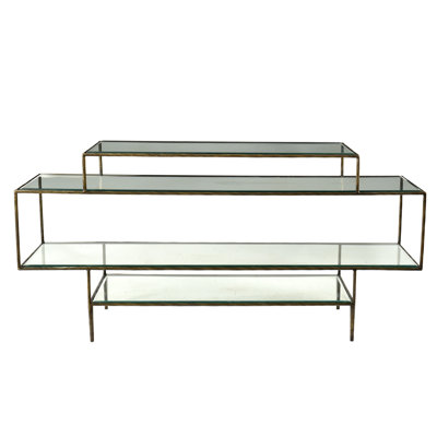 Zyron 60'' Glass Top Console Table