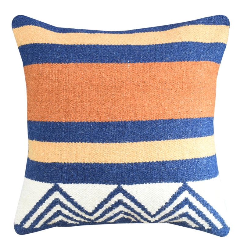 Striped Cotton Throw Pillow