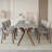 Sintered Stone Solid Wood Ash gray Dining Table-55256028