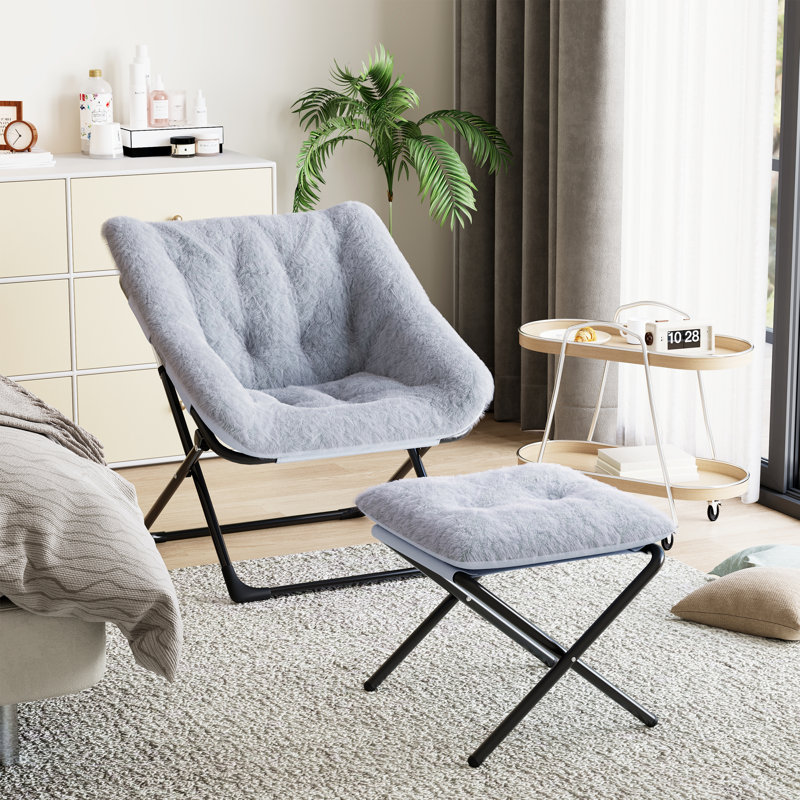 Upholstered Accent Chair, Gray
