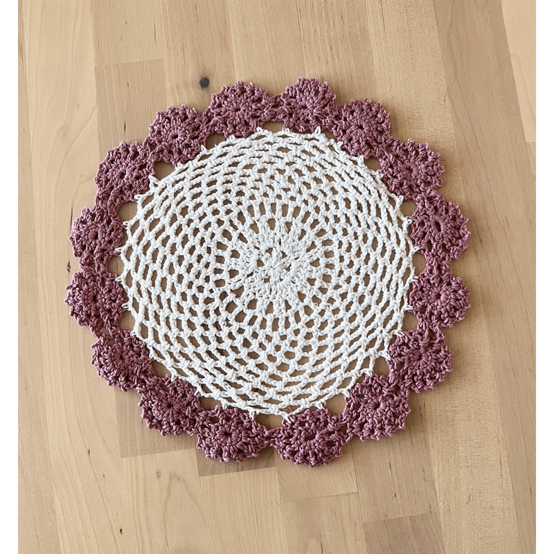 Accessoire de table en coton Farlee, Vieux rose