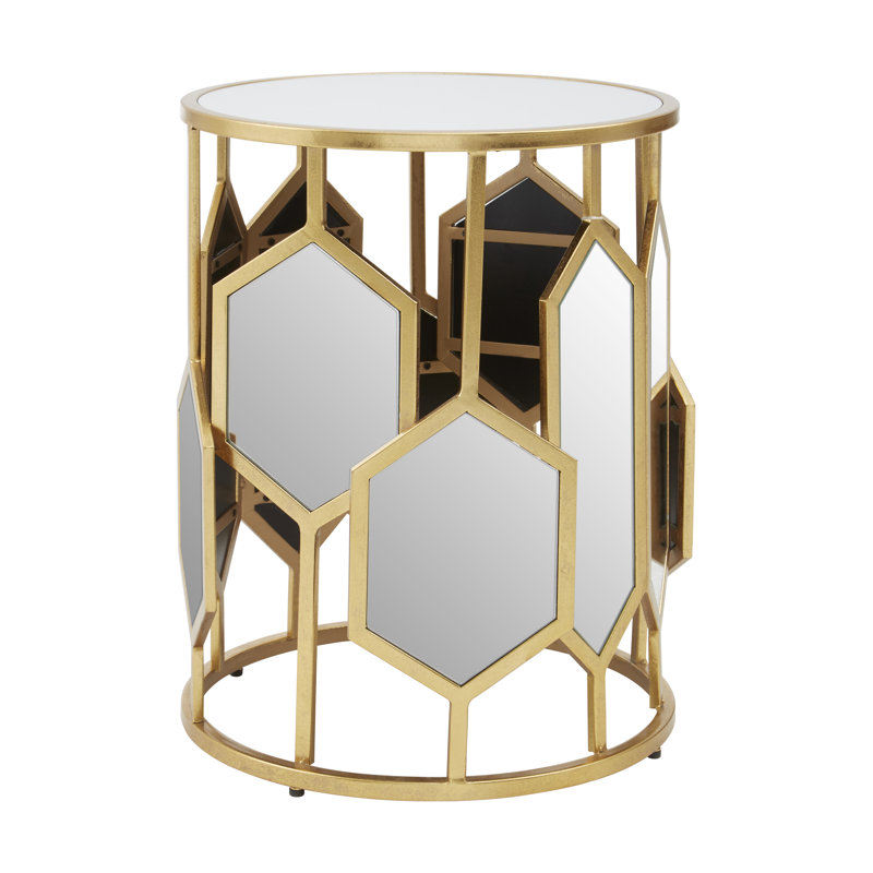 Sobel Glass Top Drum End Table