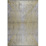 Rapture Acrylic/Cotton/Rayon Lemon Yellow/Silver Gray Area Rug