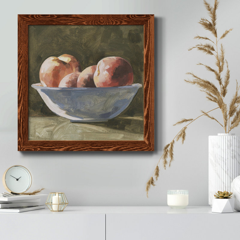 Bol de pêche I - art mural, Cadre en érable, H 35,5 po x l 35,5 po x P 1,5 po