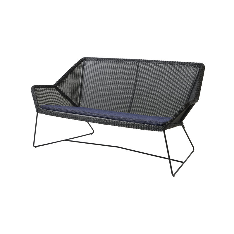 Breeze 60.7" Wide Outdoor Loveseat, Black
