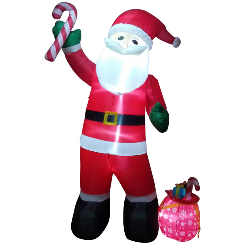 Inflatable Santa Claus with Toy Sack