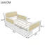 Structure de lit plateforme simple avec 2 tiroirs de rangement, lit en rotin pour enfants avec tête et pied de lit-132935318-132935319