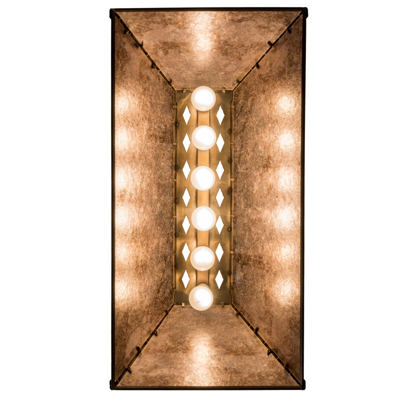 Rustic Lodge 6 - Light Pendant, Antique Copper, Silver, 11" H x 33" W x 17" D