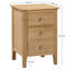 Mapleview 45cm W Solid + Manufactured Wood Bedside Table