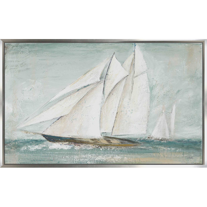 «Cape Cod Saililier», reproduction de peinture acrylique sur toile encadrée, H 39,5 po x l 63,5 po x P 2 po