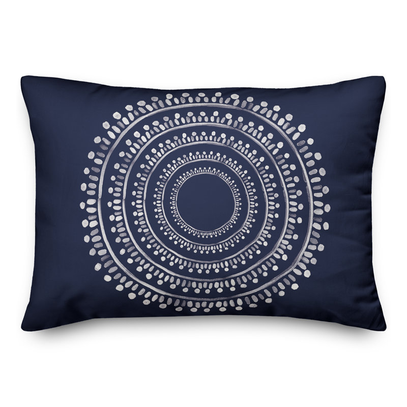 Geometric Throw Pillow, Navy
