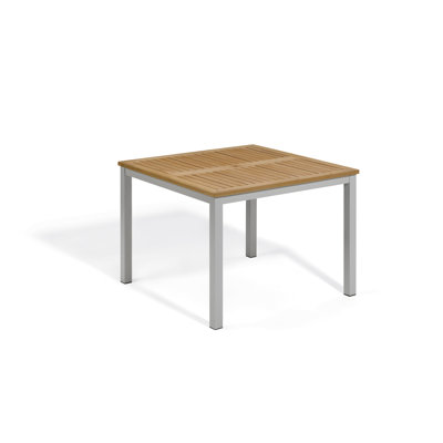 Travira Square Outdoor Dining Table With Umbrella Hole , 40'' in. W 40'' in. D