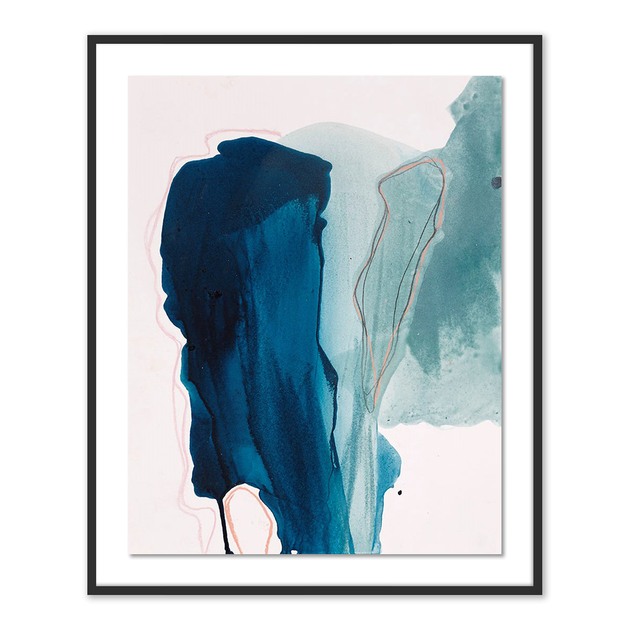 Kim Whiteside "Depth" Print, Black, 48" H x 39" W x 2.5" D