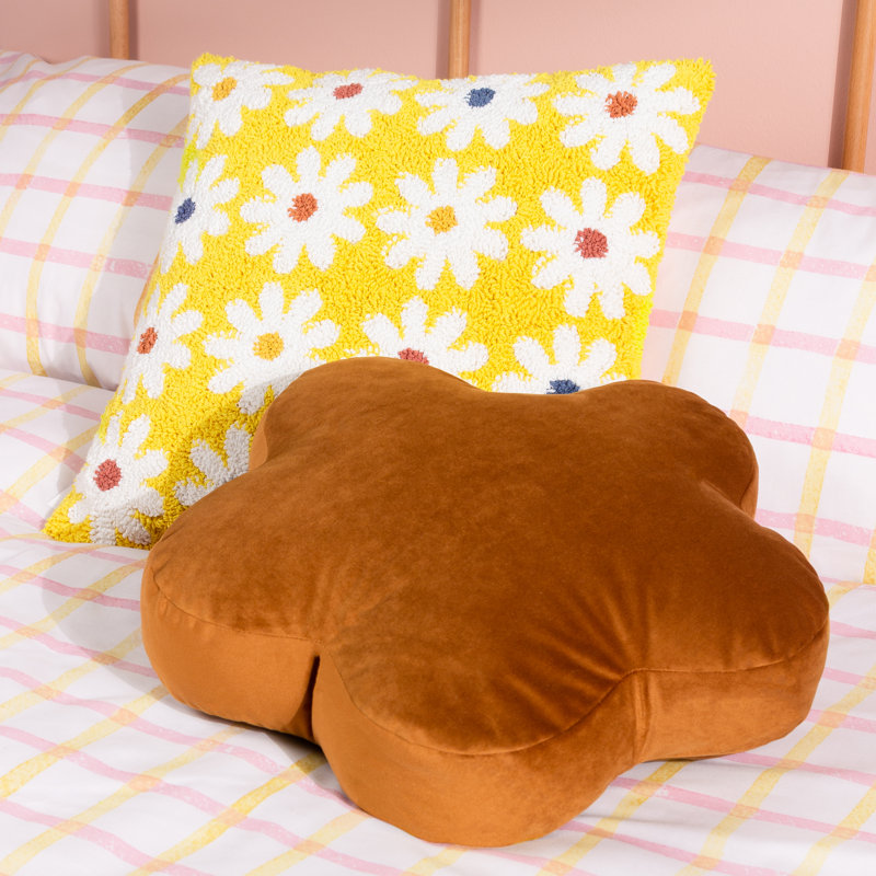 Mervin Floral Yellow Square Cushion