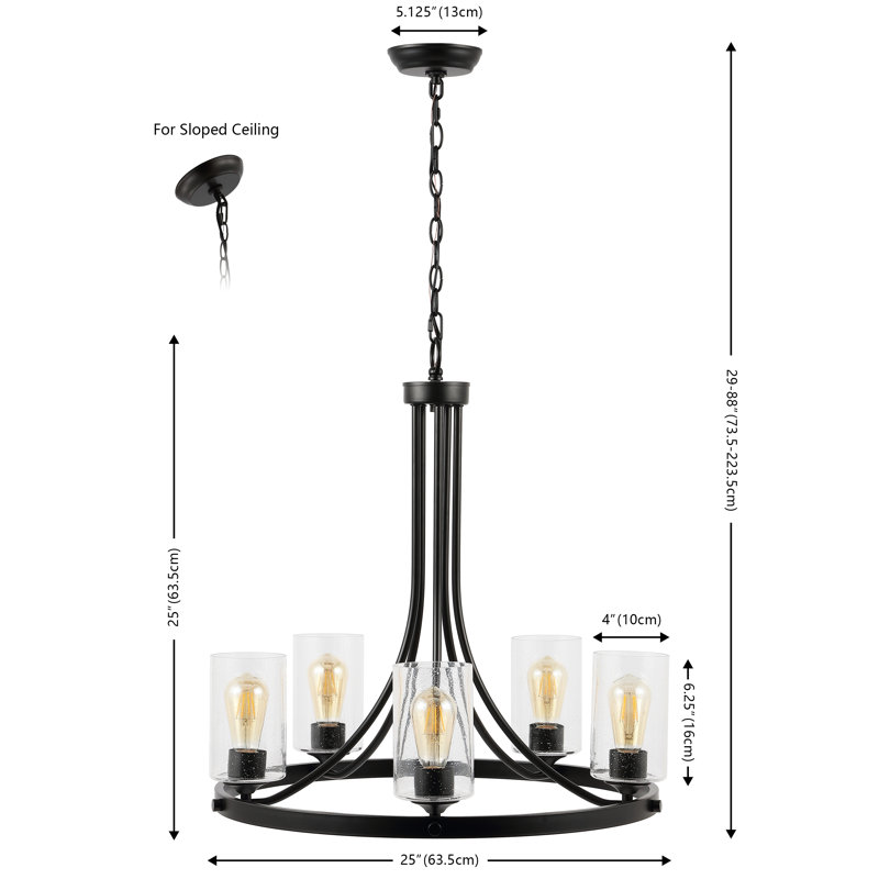 Lustre 5 lumières Virendra
