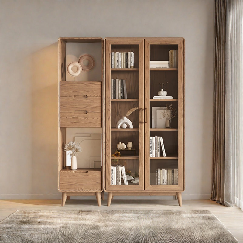 Modern simple style solid wood bookcase