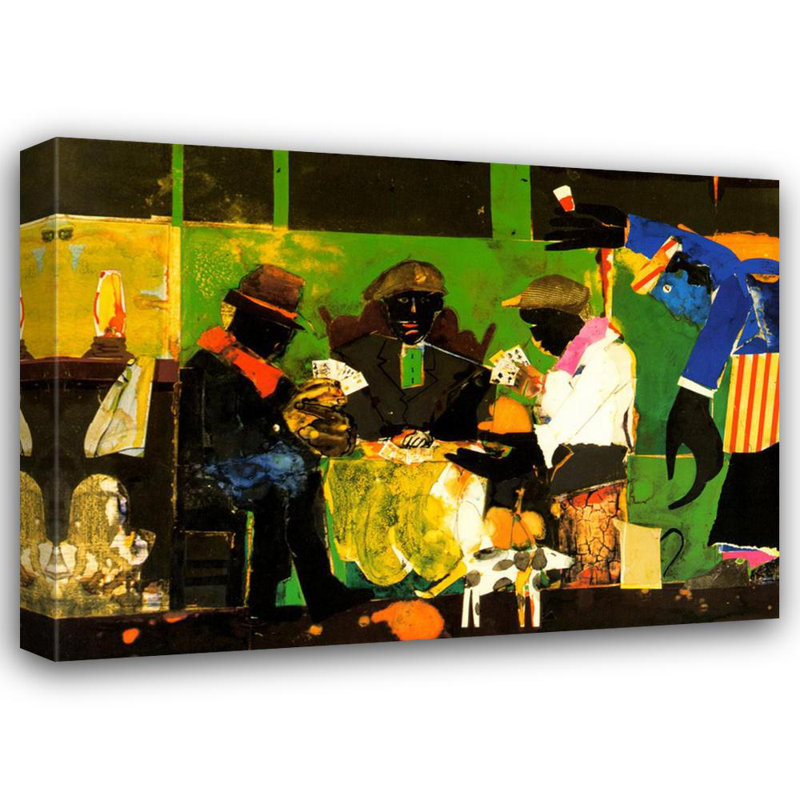 Joueurs de cartes, 1980, H 35 po x l 48 po
