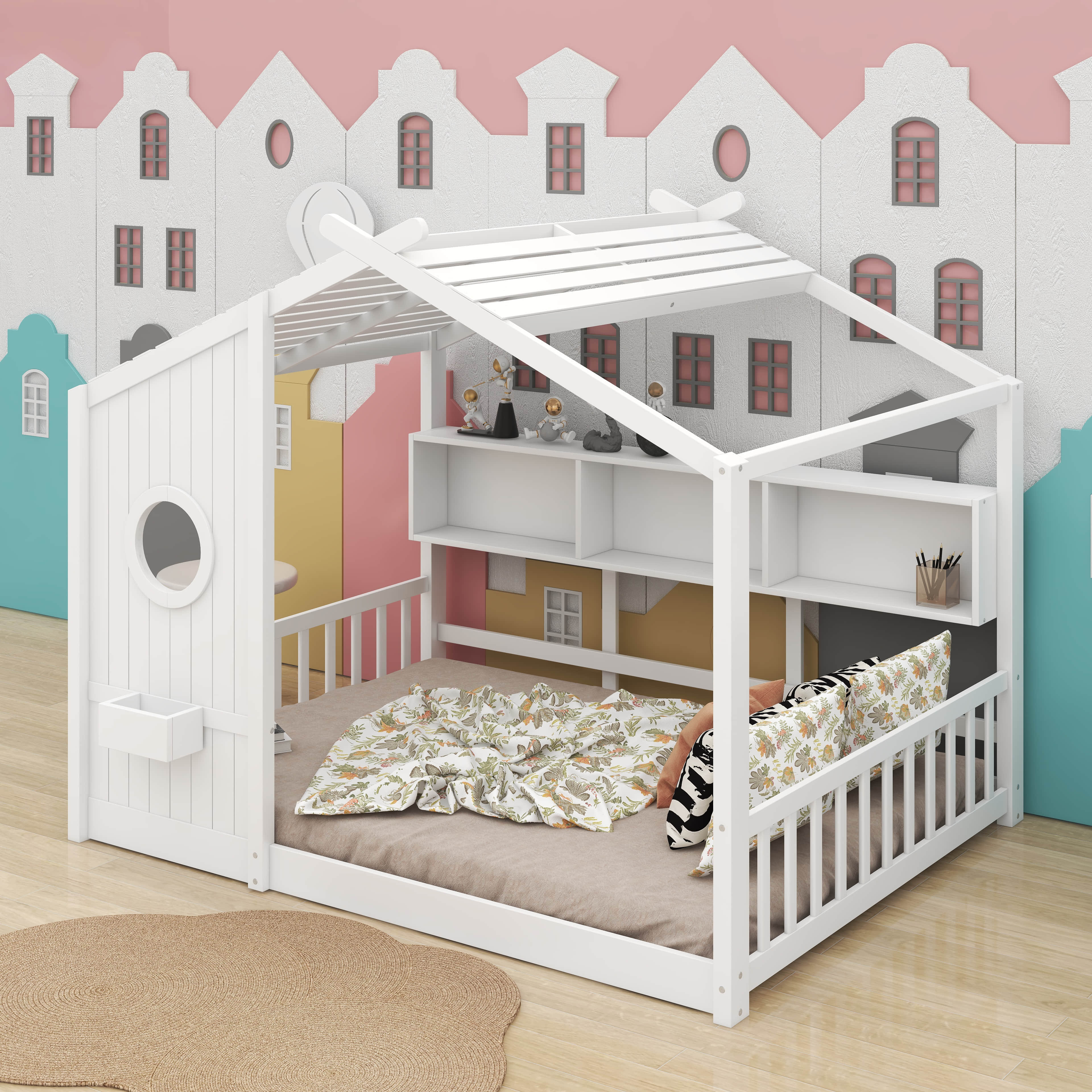 Ophelia & Co. Lit double pleine grandeur pour enfant, lit Montessori ...