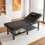 Table de massage professionnelle 75 po, table pliante en similicuir confortable, lit de massage avec dossier réglable et coussin de tête-124929877